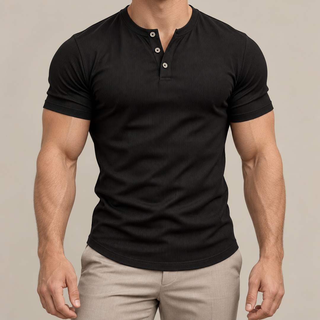Slim Fit Henley Tee
