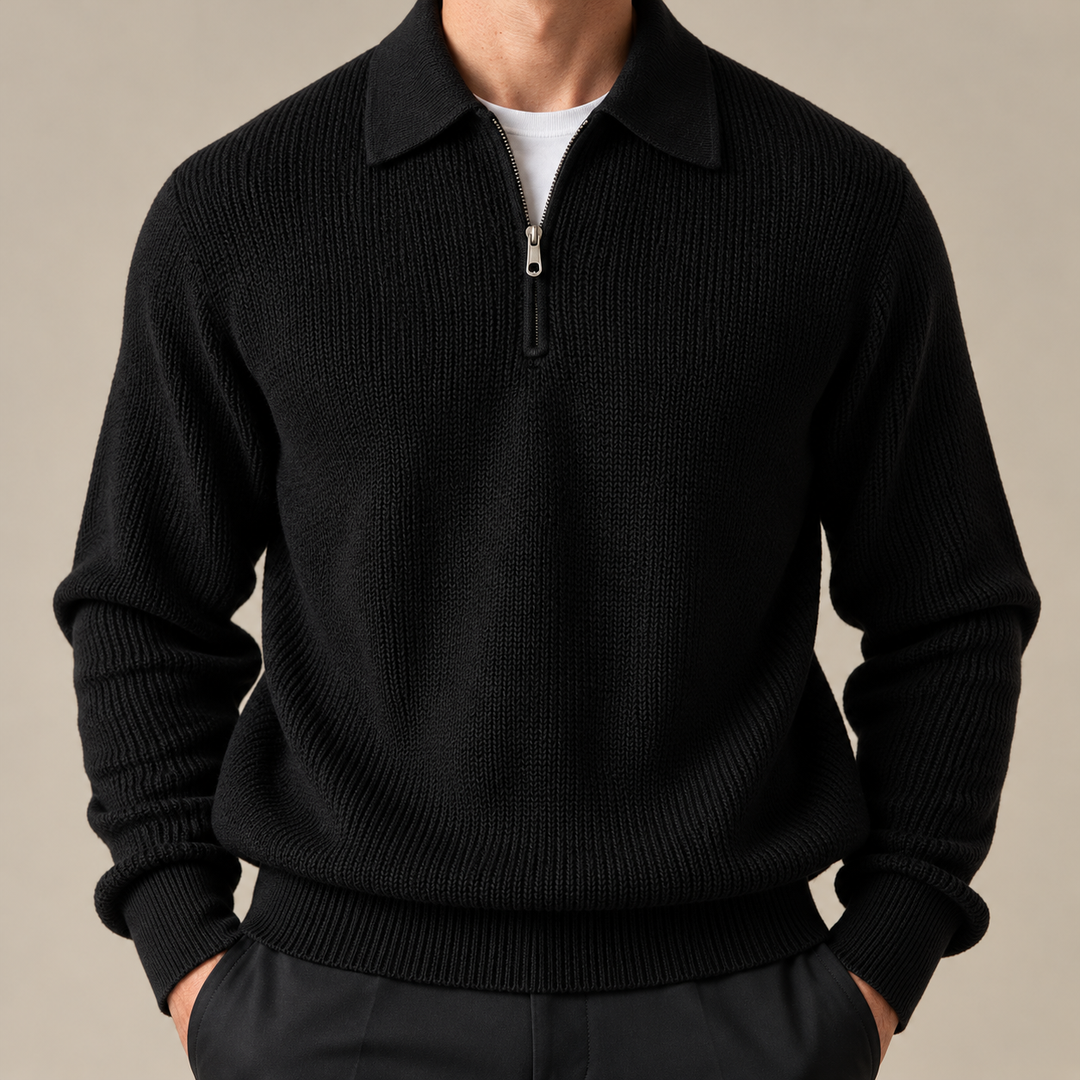 Aspen Knitted Zip-Up Sweater